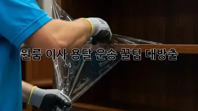 원룸 이사, 용달 운송 꿀팁 대방출!